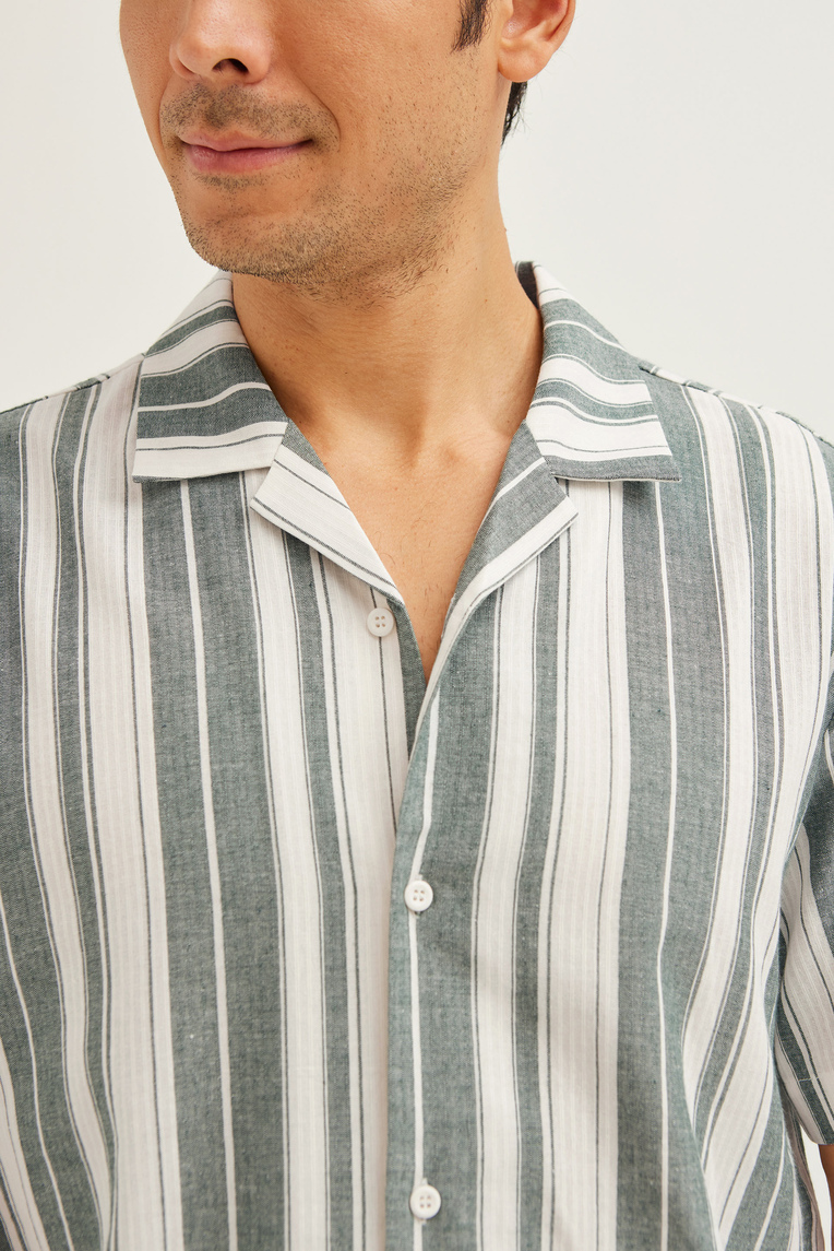 Striped Cotton Relaxed Shirt