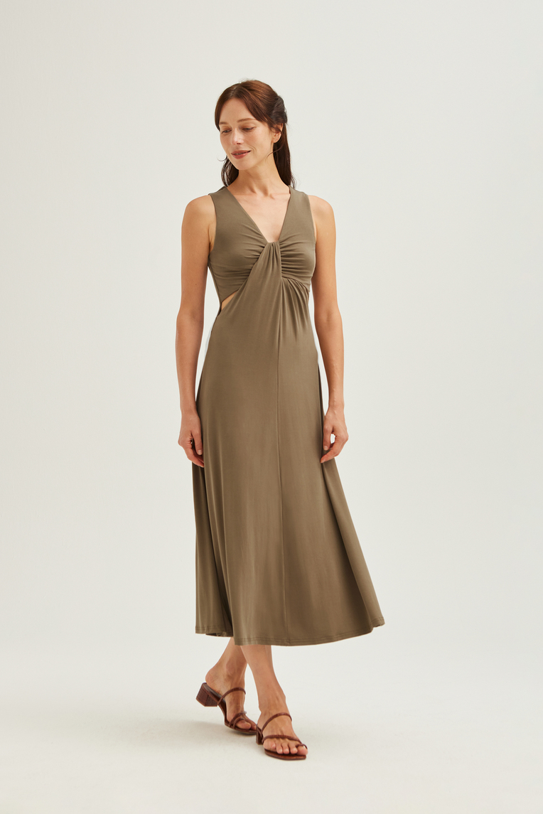 Twist Cut-out Jersey Dress