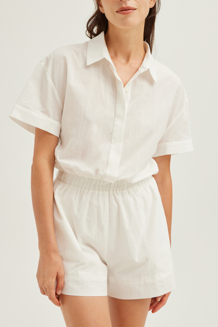 Cotton Gathered Romper