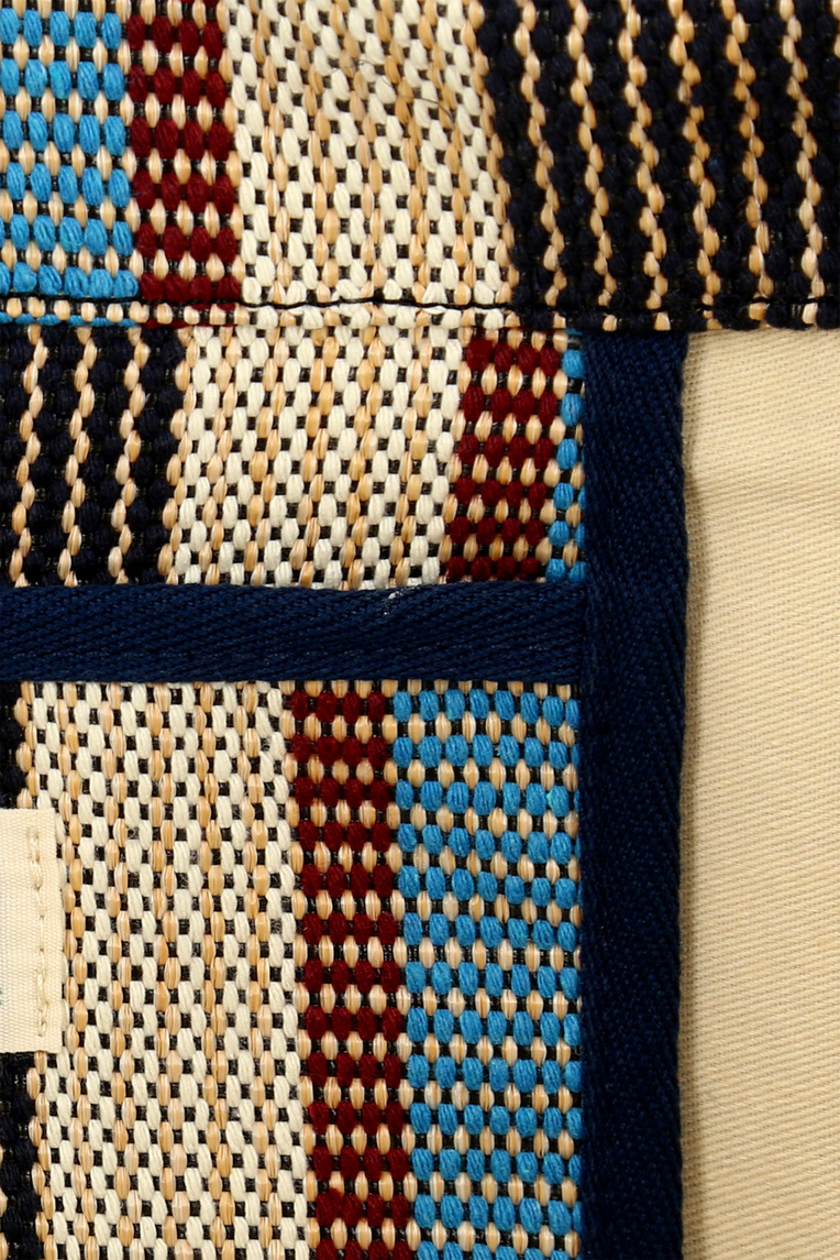 Medium Striped Woven Beach Bag