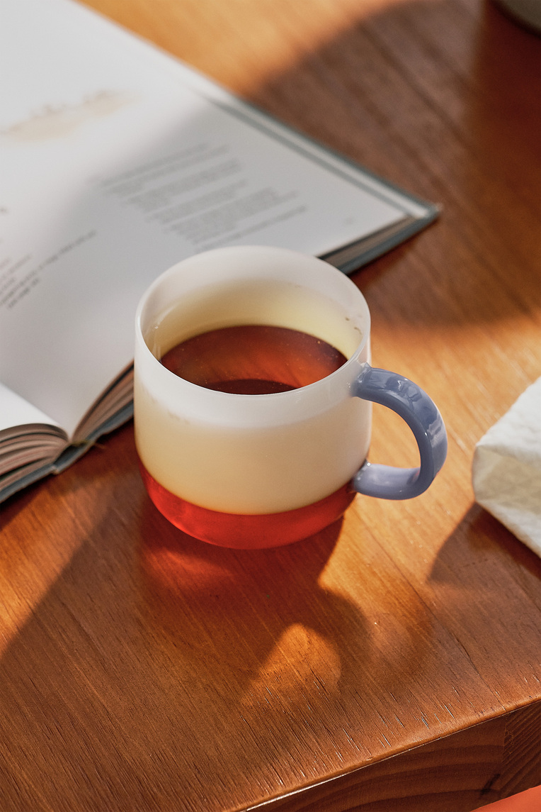 [Local Shipping Only] Colourblock Glass Mug Set (Set of 2)