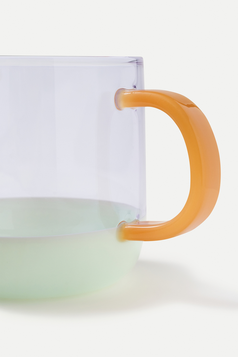 [Local Shipping Only] Colourblock Glass Mug Set (Set of 2)