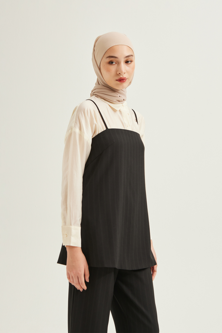 Herringbone Striped Cami Tunic