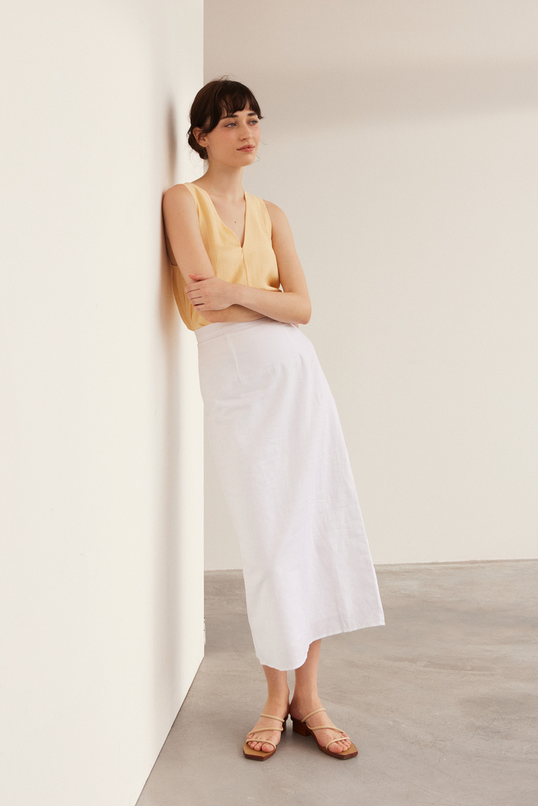 Linen Pencil Skirt