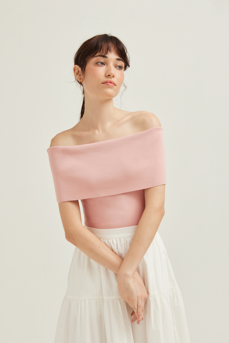 Off-Shoulder Knit Top