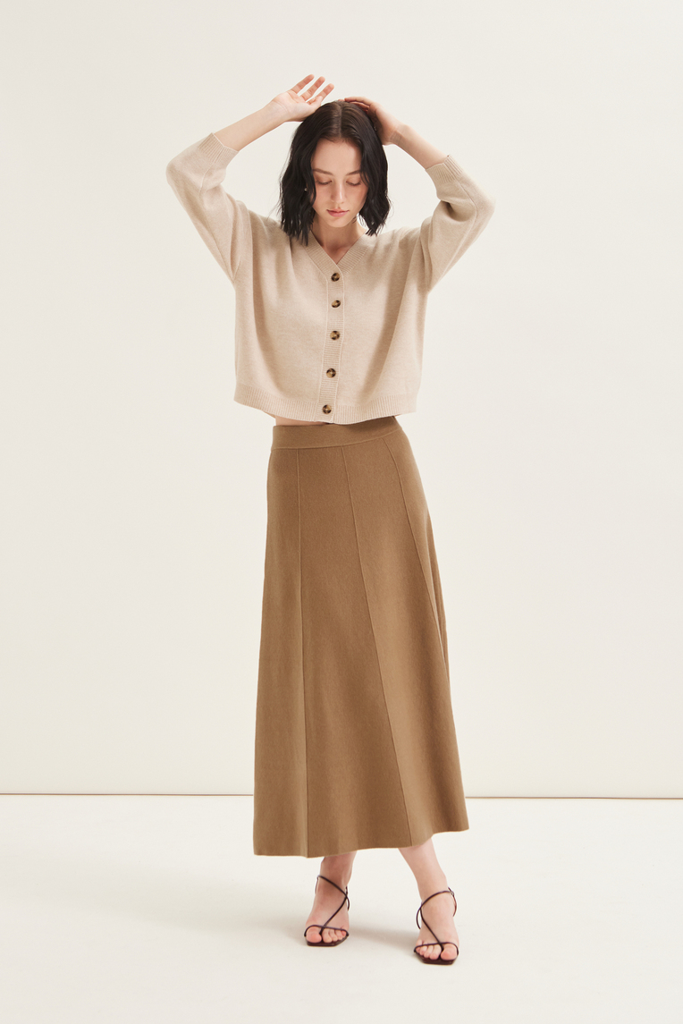 Boxy Jacquard Knit Cardigan