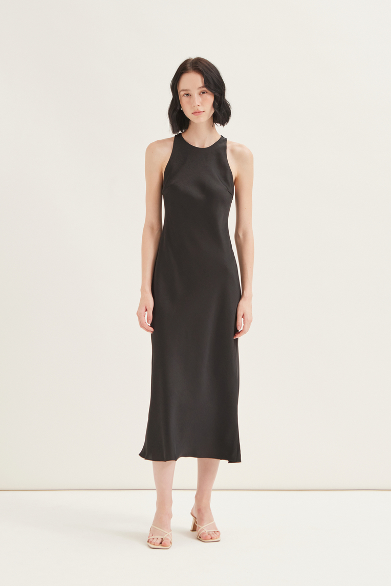 Racerback Bias-Cut Slip Dress