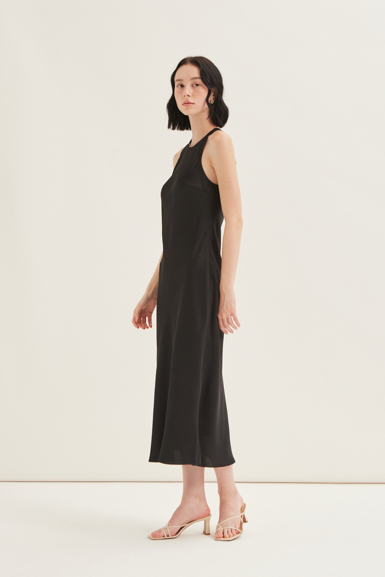 Racerback Bias-Cut Slip Dress