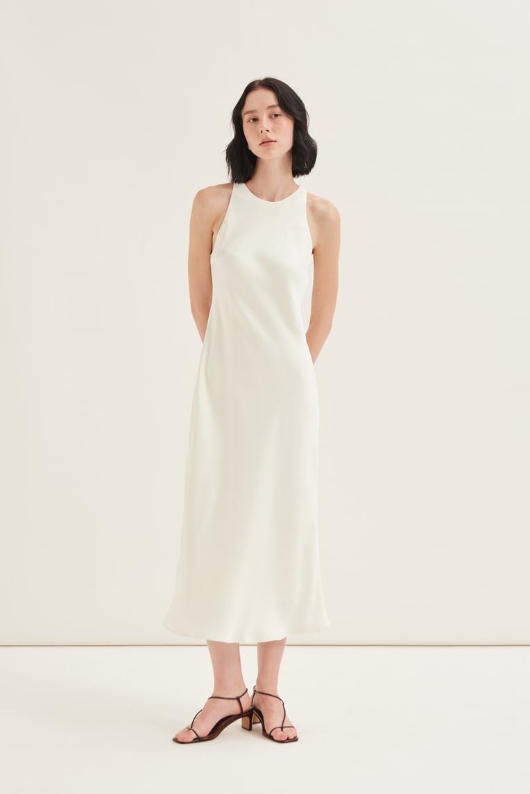 Racerback Bias-Cut Slip Dress