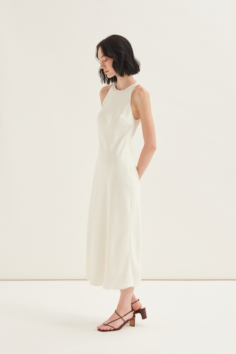 Racerback Bias-Cut Slip Dress