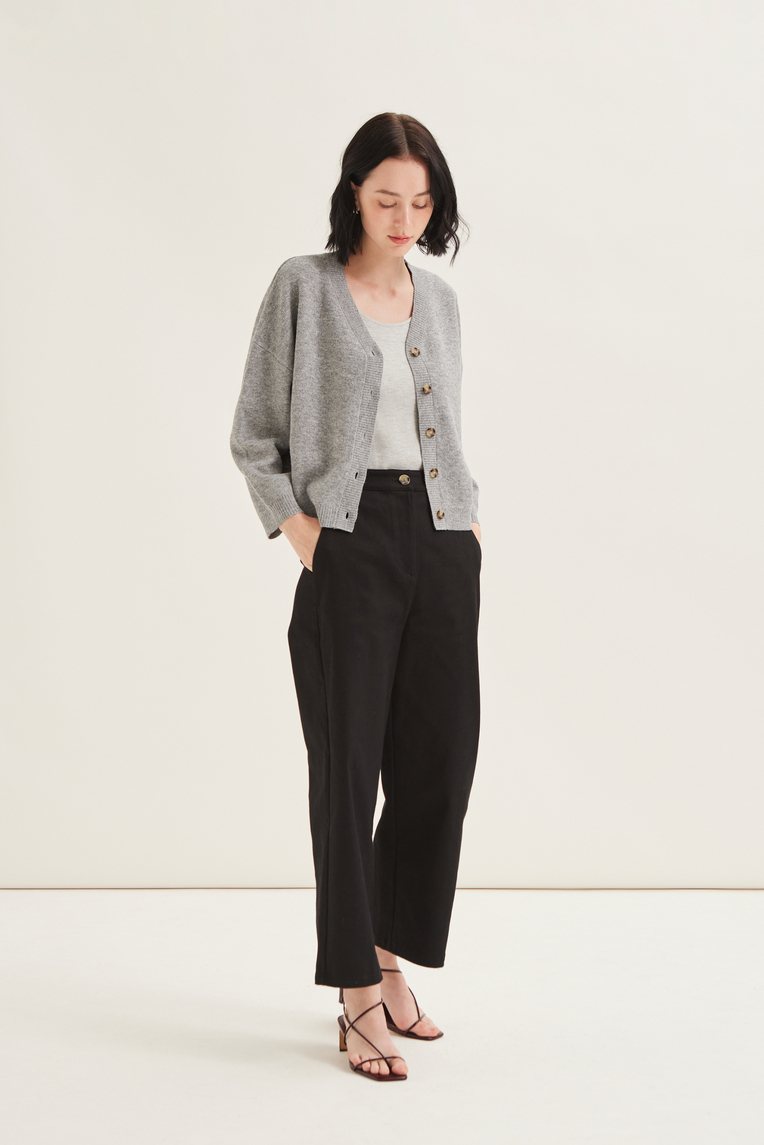 Cotton Twill Full-Length Pants