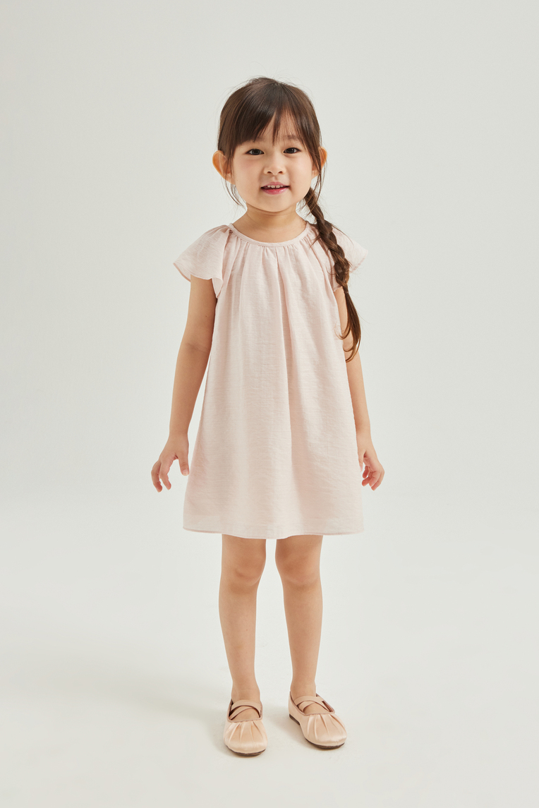 Viscose Flutter Sleeve Dress