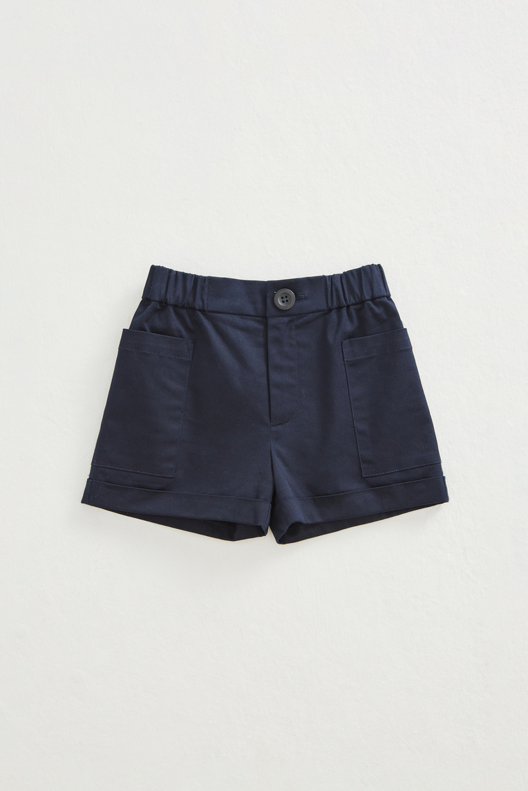 Button-Front Cotton Shorts