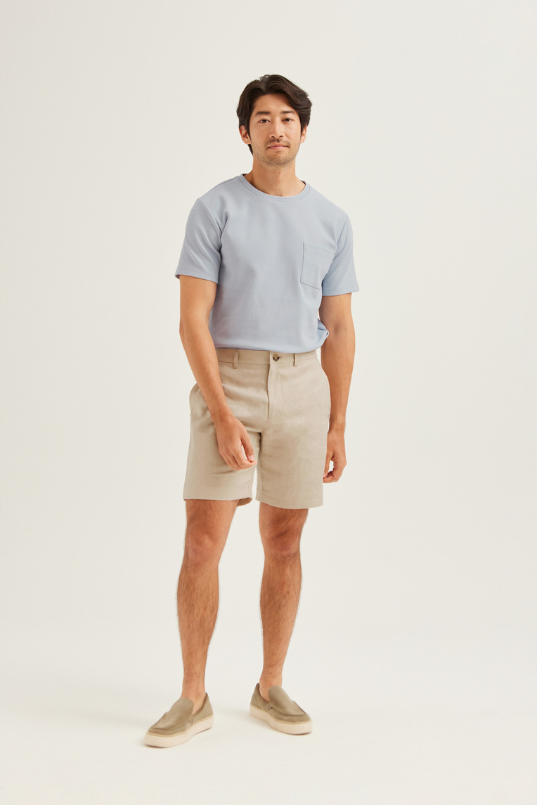 Relaxed Fit Linen Shorts