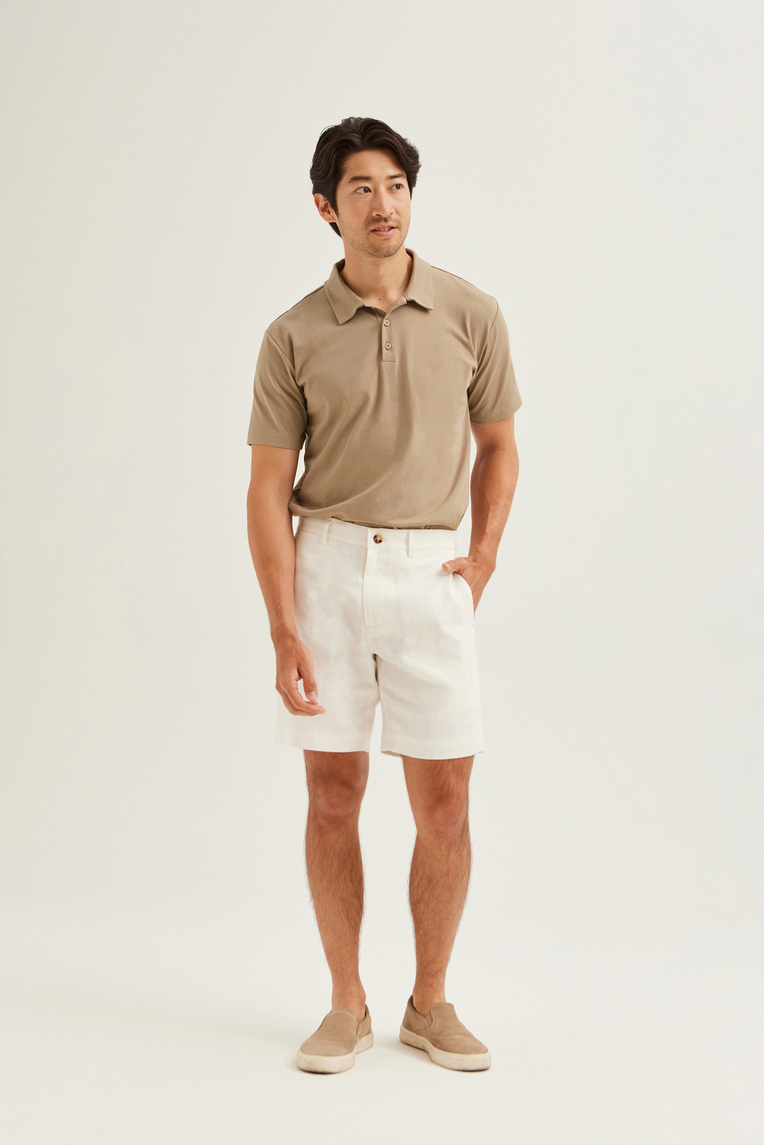 Cotton Button-Front Polo