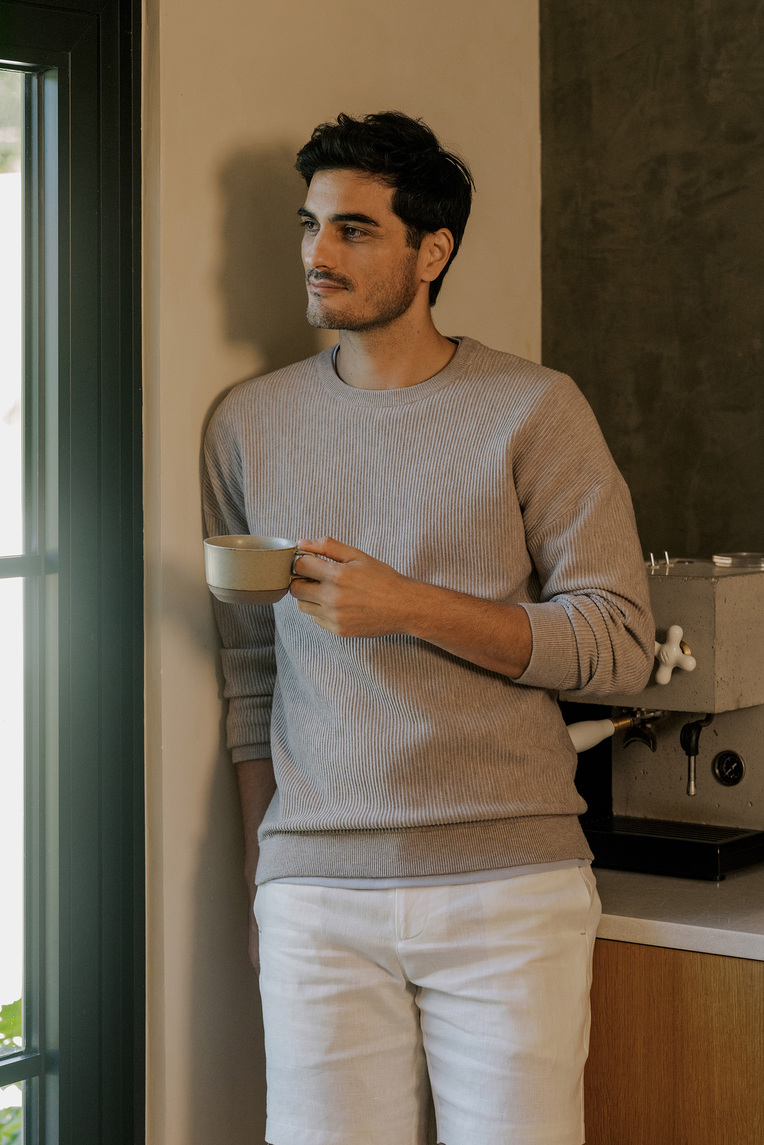 Relaxed Ribbed Knit Jumper