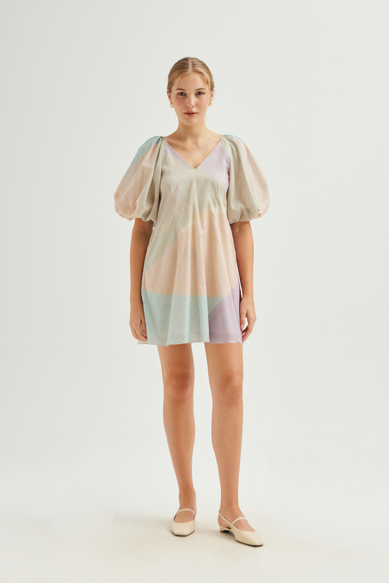 Interlude Puff-Sleeve Shift Dress