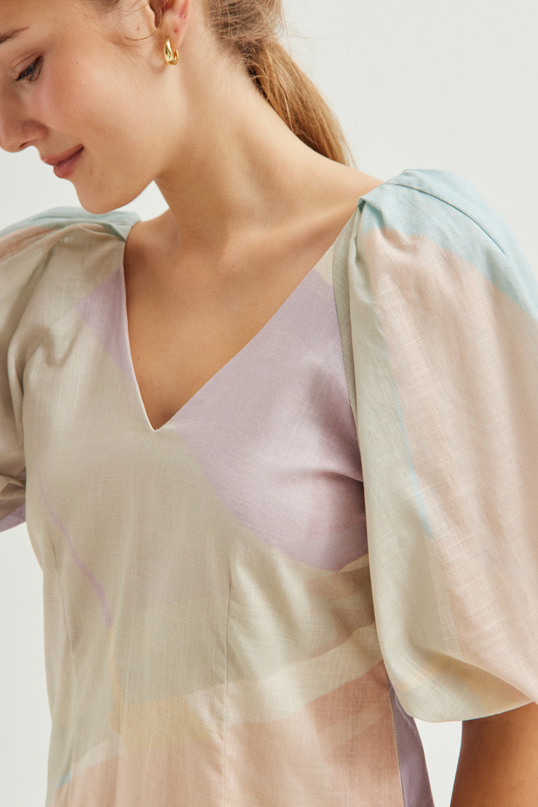 Interlude Puff-Sleeve Shift Dress