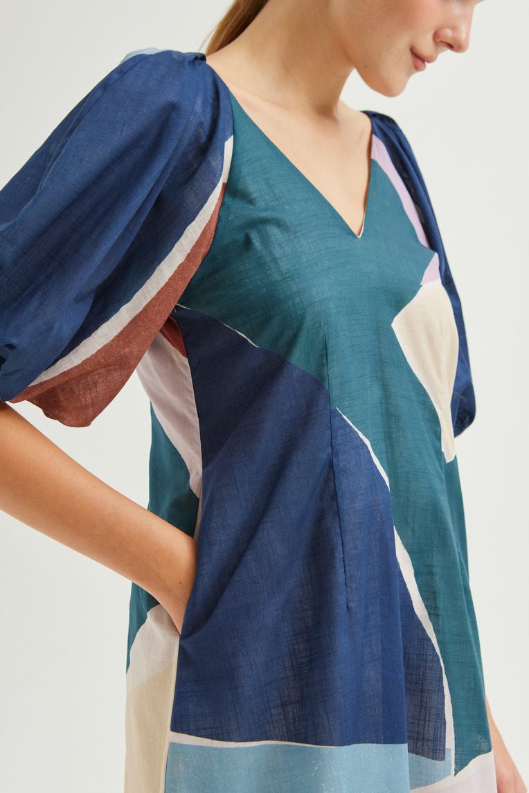 Interlude Puff-Sleeve Shift Dress