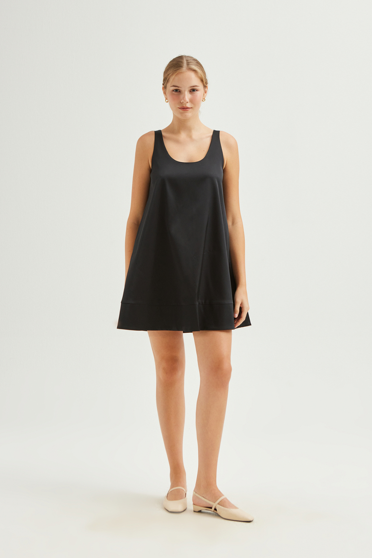 Scoop-Neck Swing Dress