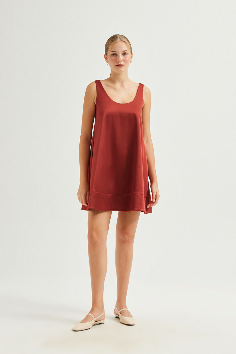 Scoop-Neck Swing Dress