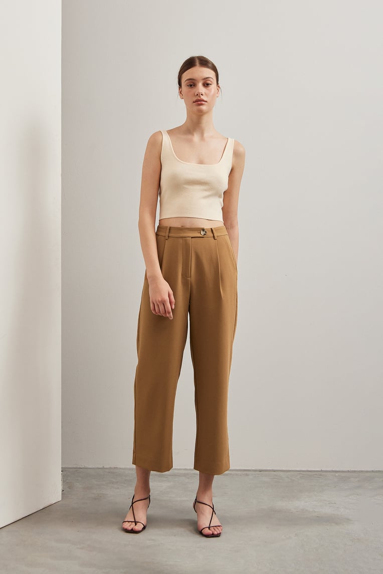 Tailored Straight-Leg Pants