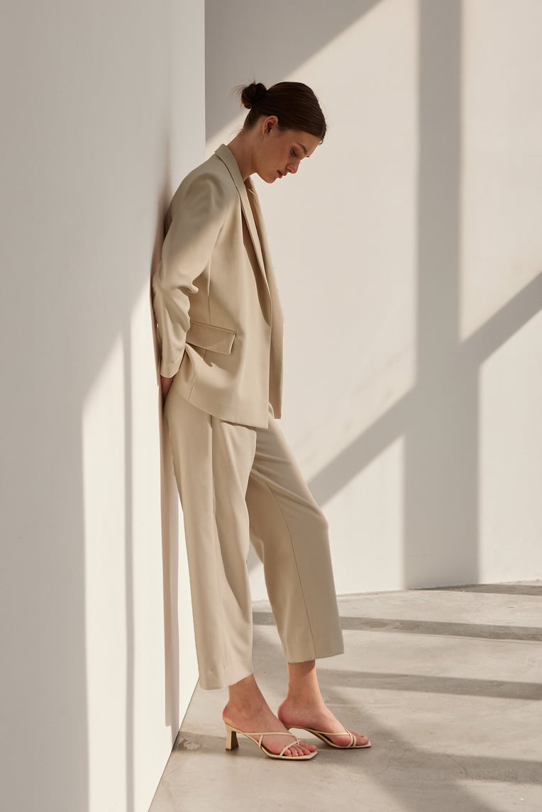 Tailored Straight-Leg Pants
