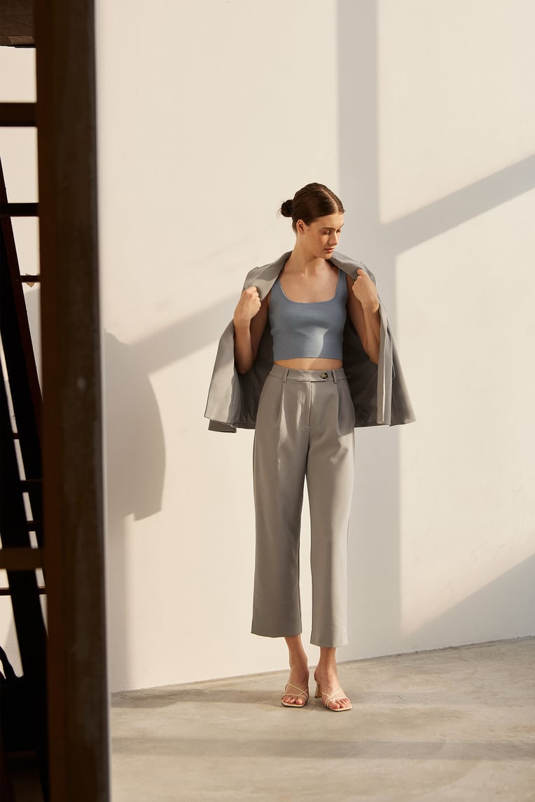 Tailored Straight-Leg Pants