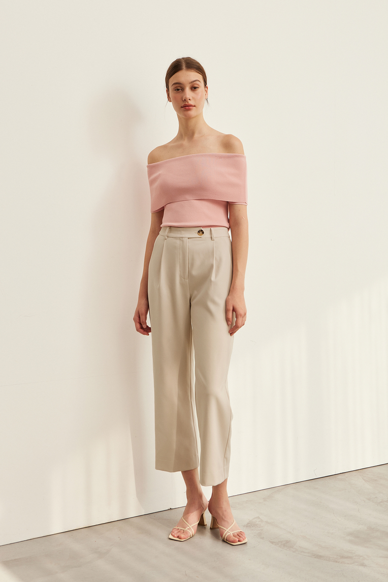 Off-Shoulder Knit Top