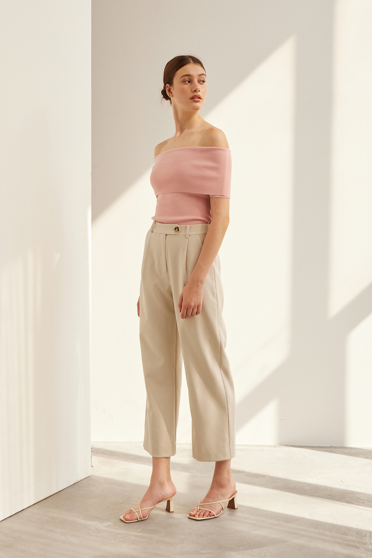 Off-Shoulder Knit Top