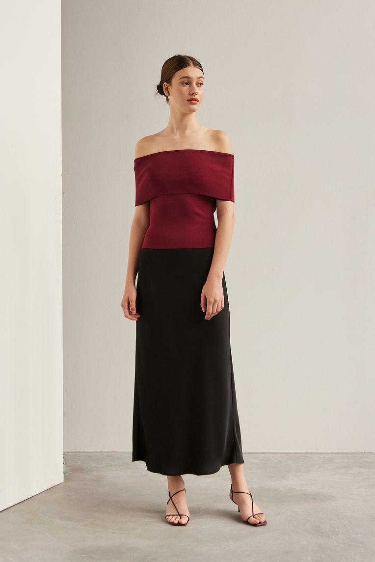 Off-Shoulder Knit Top