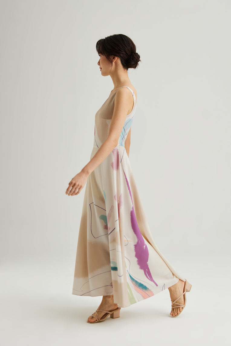 Atelier Boat-Neck Maxi Dress
