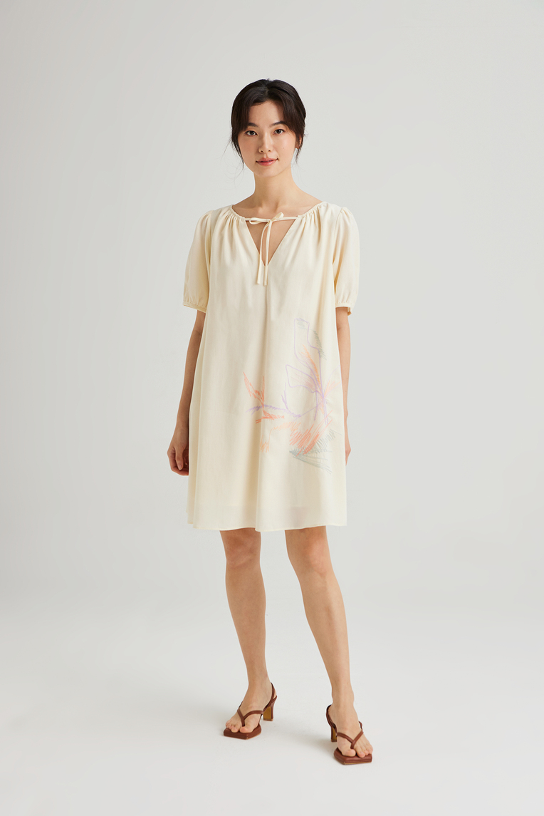 Calla Embroidered Shift Dress