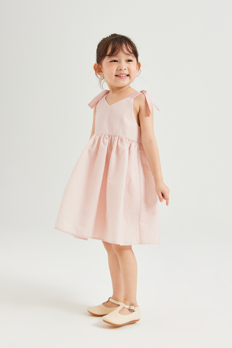 Mini Textured V-Neck Dress