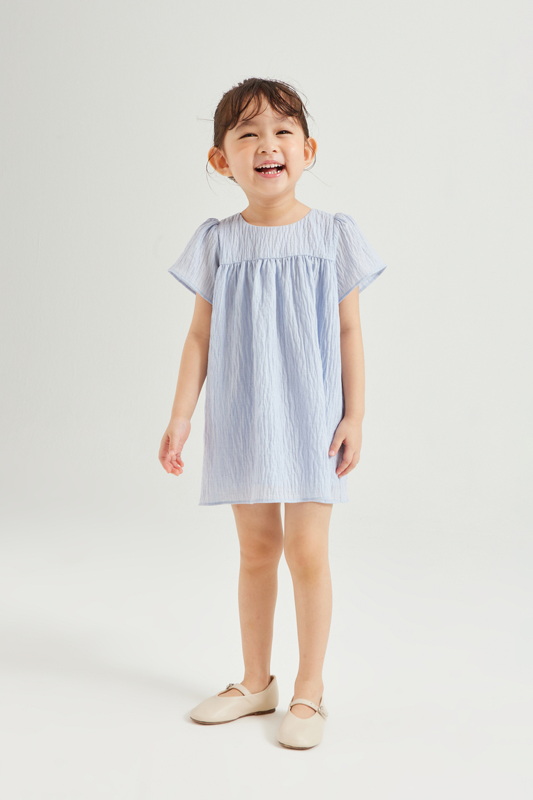 Textured Mini Gathered Dress