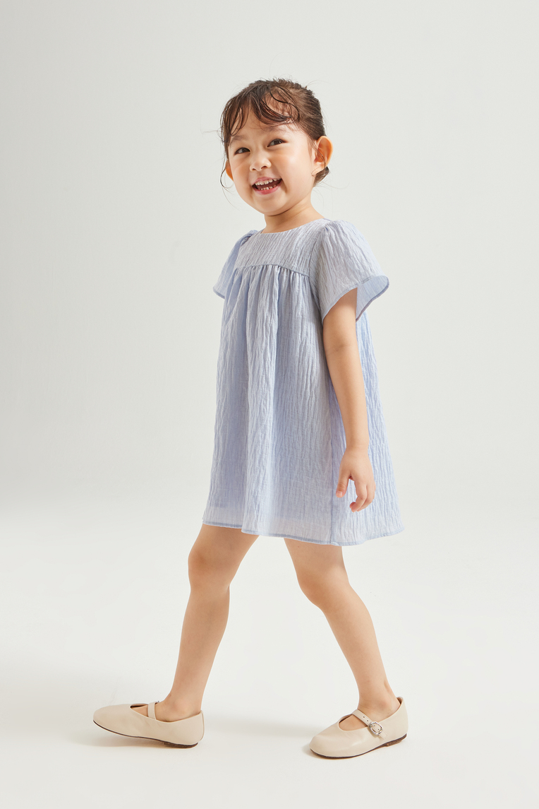 Textured Mini Gathered Dress