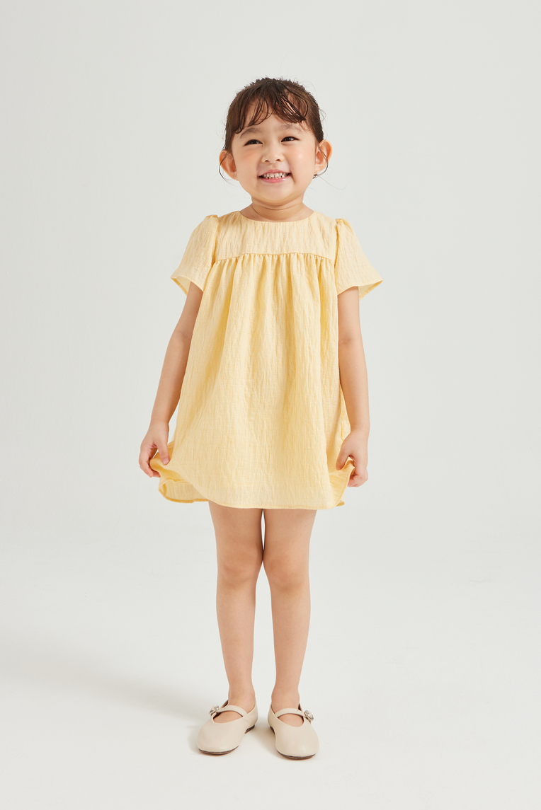 Textured Mini Gathered Dress