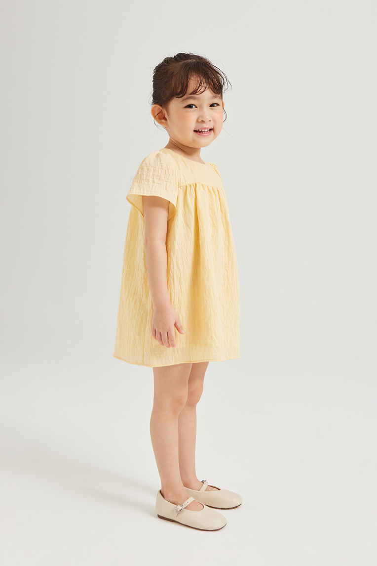 Textured Mini Gathered Dress