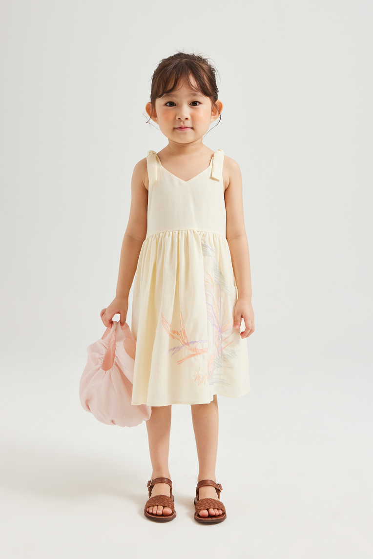 Calla Embroidered V-Neck Dress