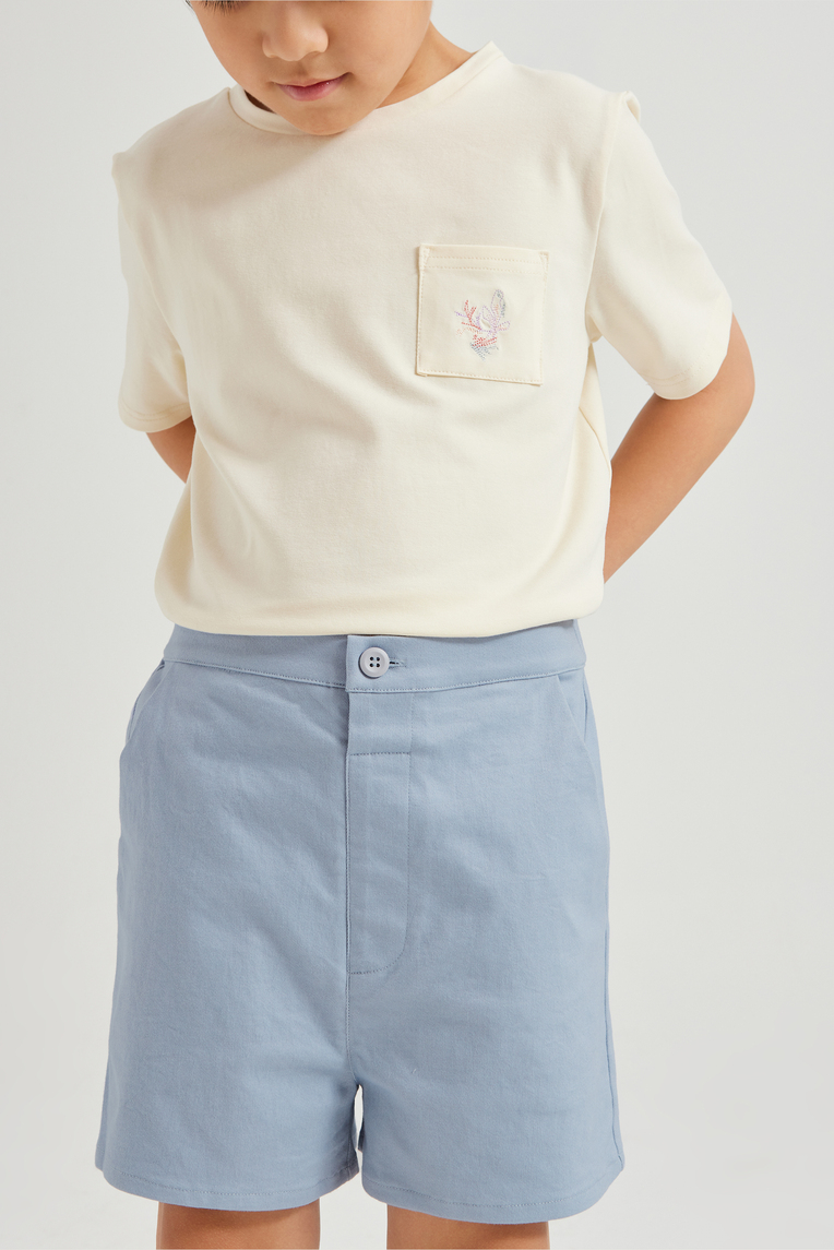 Mini Cotton Twill Shorts