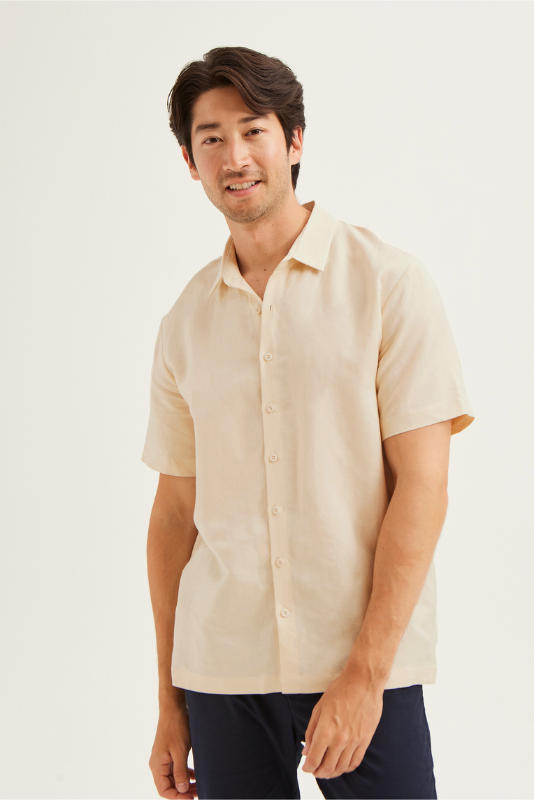 Men’s Linen Collared Shirt