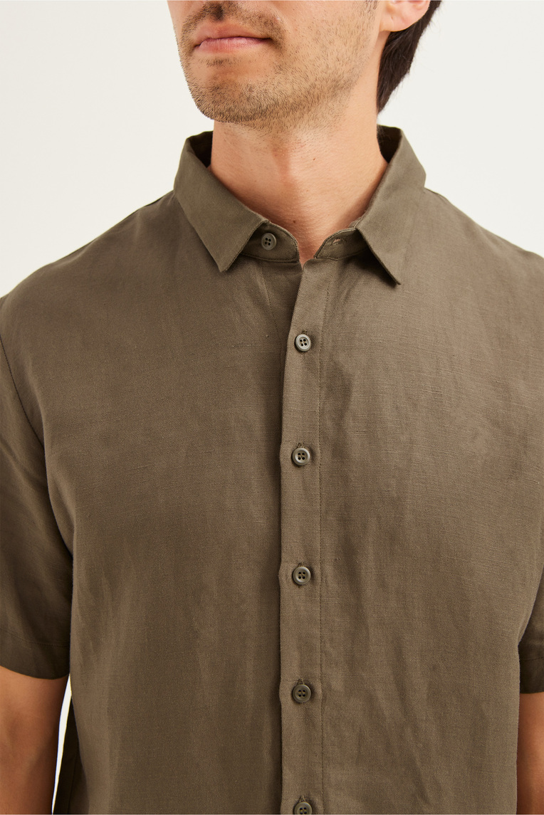 Men’s Linen Collared Shirt