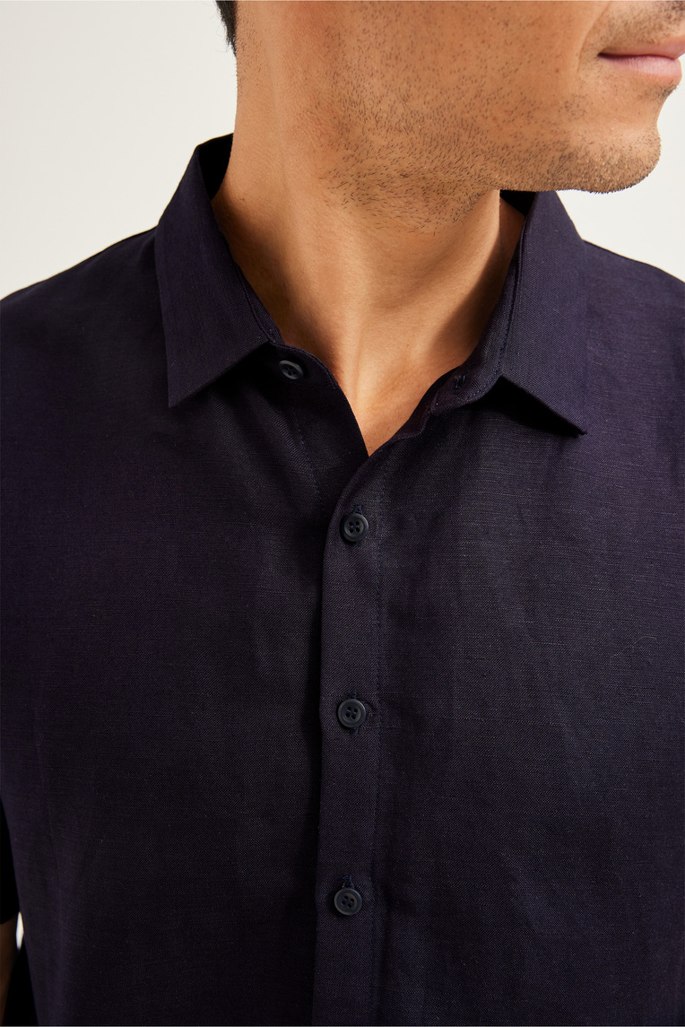 Men’s Linen Collared Shirt