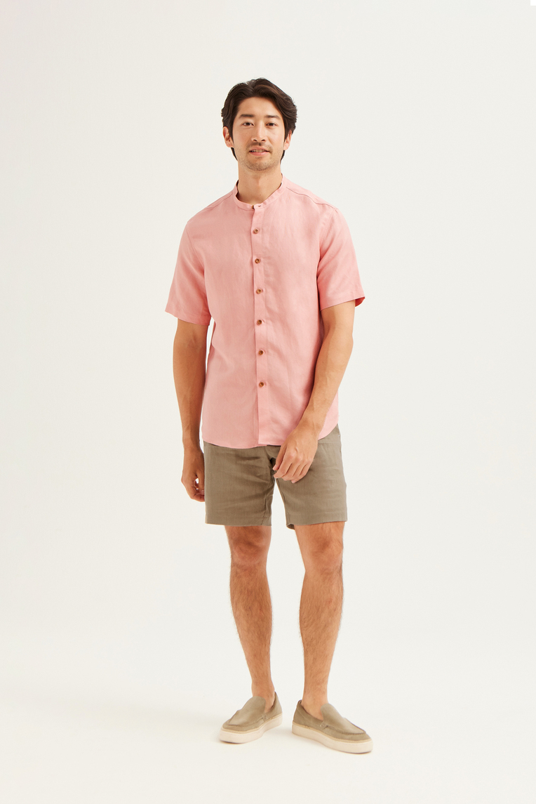 Relaxed Fit Linen Shorts