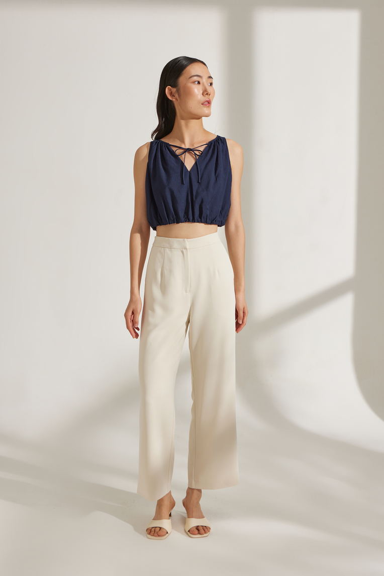 High-Waisted Longline Pants