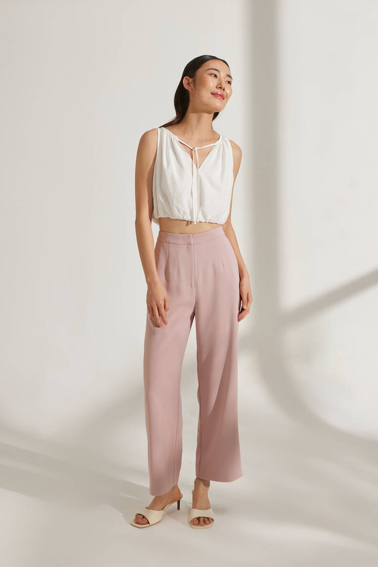 High-Waisted Longline Pants