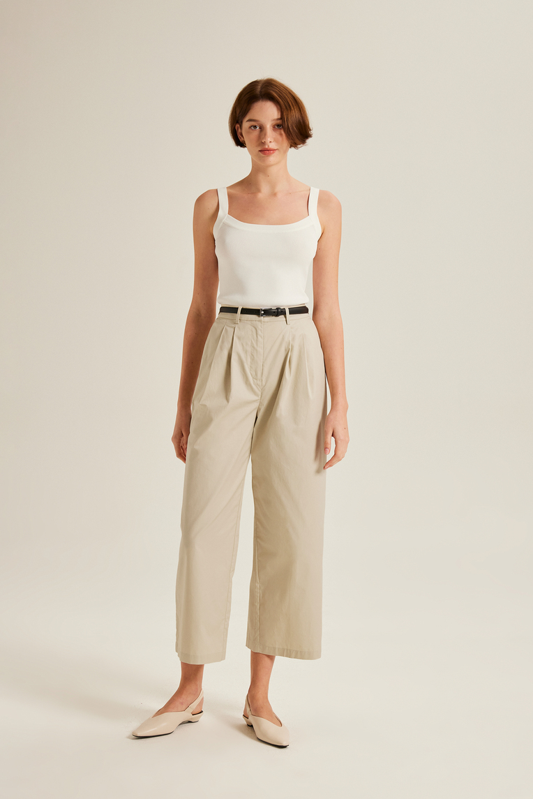 Knitted Scoop Tank Top