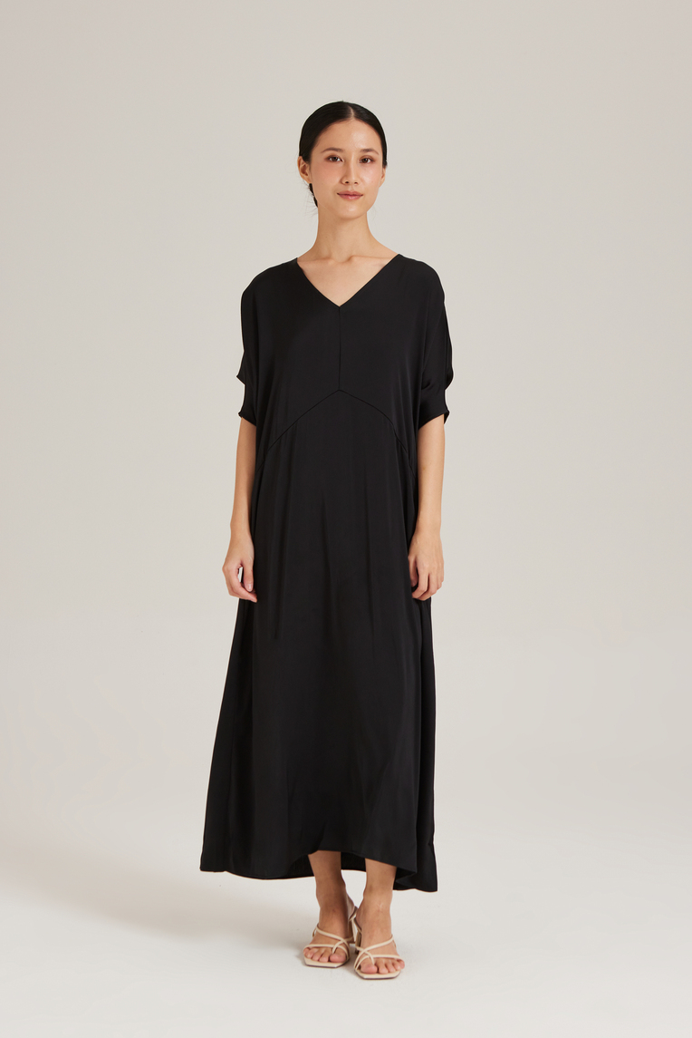 Textured Gathered Sleeve Kaftan