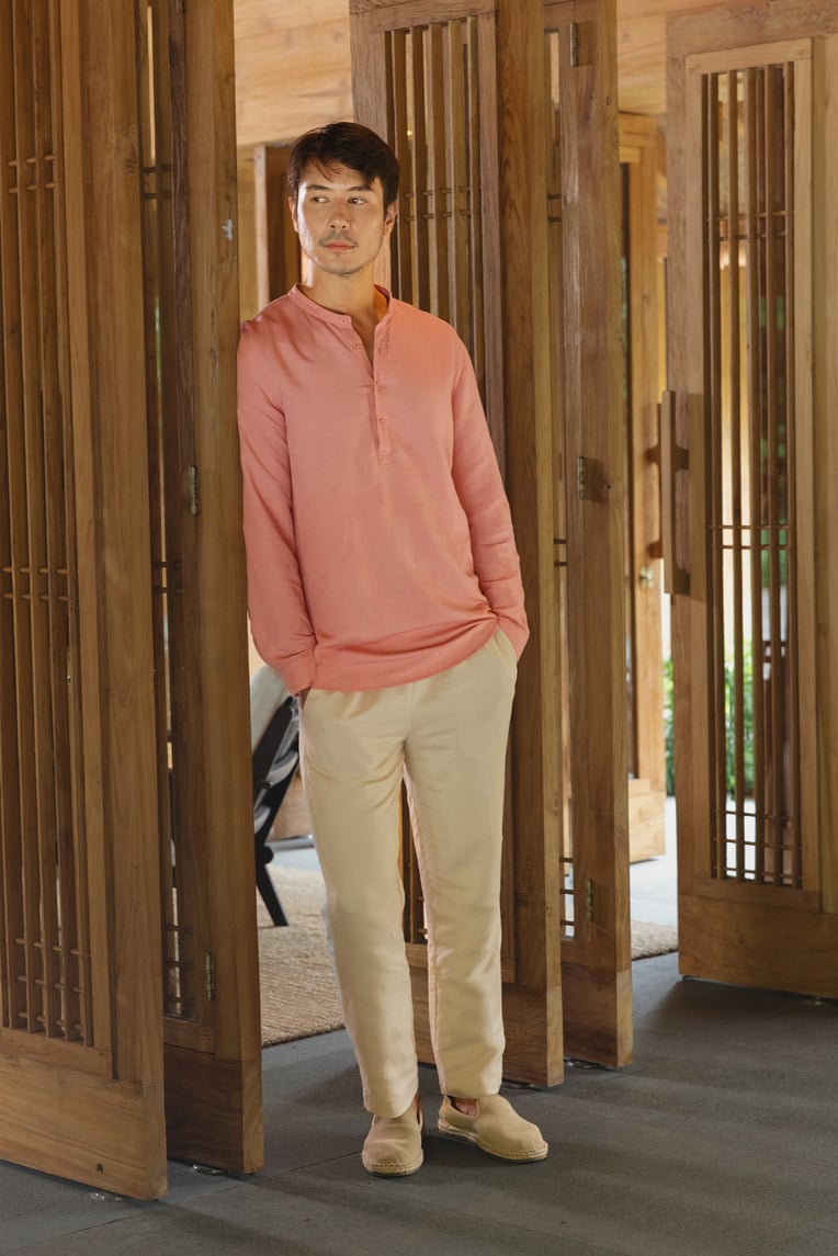 Straight-Cut Linen Pants