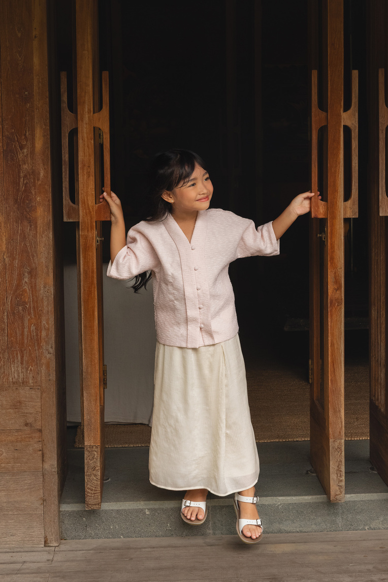 Front-Pleat Long Skirt